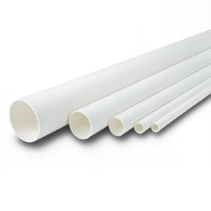مواسير UPVC ضغط 17.2 بار مقاس 8 إنش سمك 12.9 مم لون أبيض
