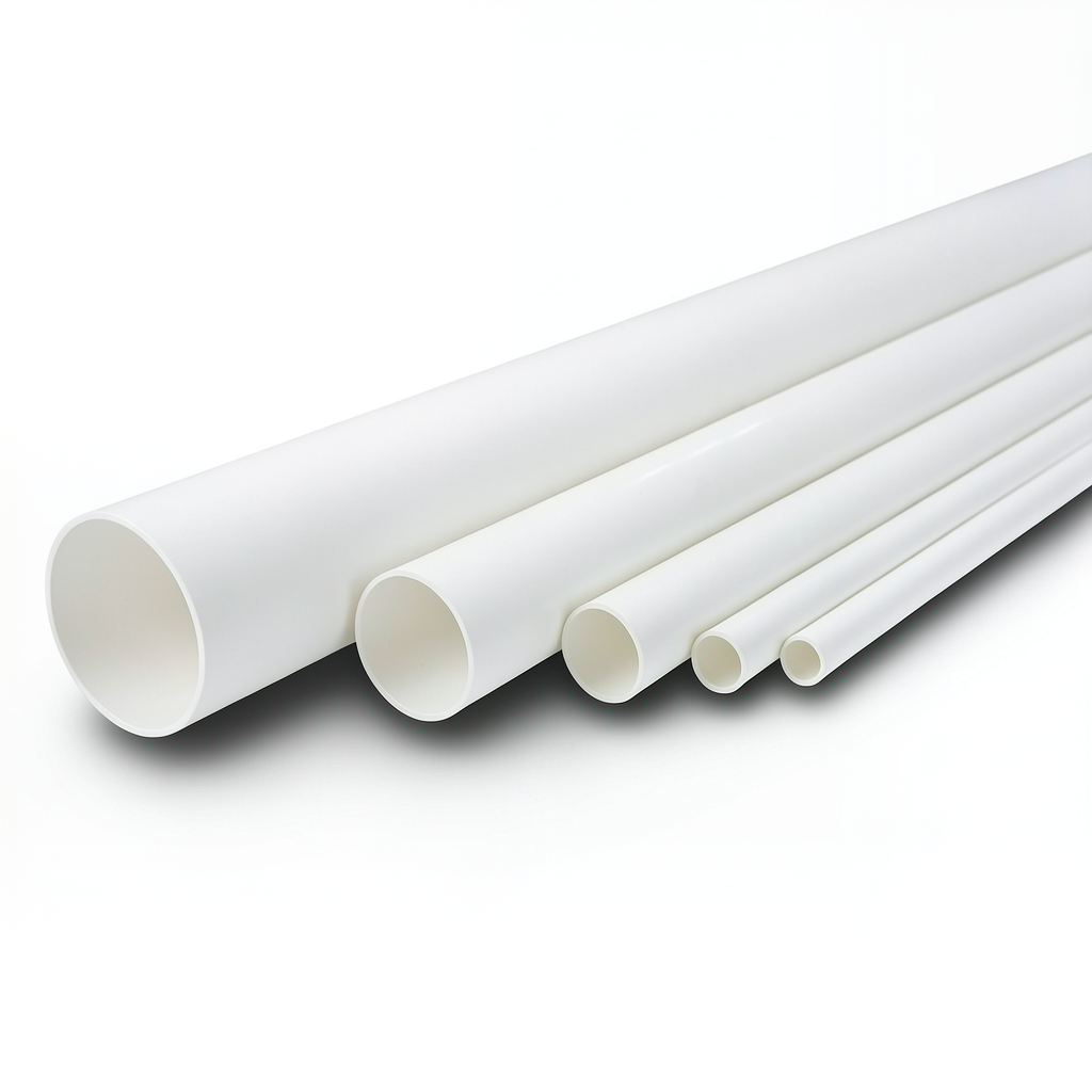 مواسير UPVC ضغط 21.7 بار مقاس ¼ 1 إنش سمك 3.12 مم لون أبيض