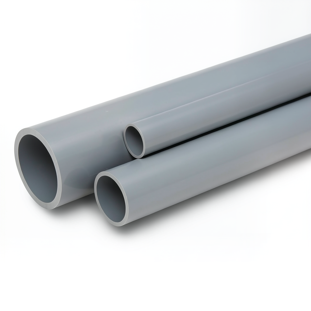 مواسير UPVC الوطني جدول 80 مقاس 1/2 إنش سمك 3.73 مم لون رمادي