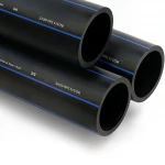 أنابيب HDPE السعودي PE 100 ضغط 6 بار قطر خارجي 90 مم سمك 3.5 مم لون اسود
