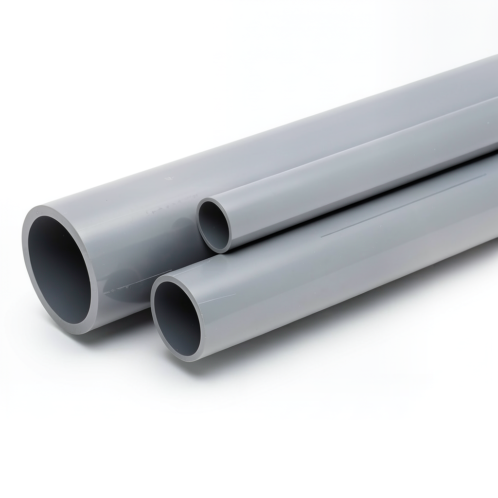 مواسير UPVC الوطني جدول 80 مقاس 1 1/4 إنش سمك 4.85 مم لون رمادي