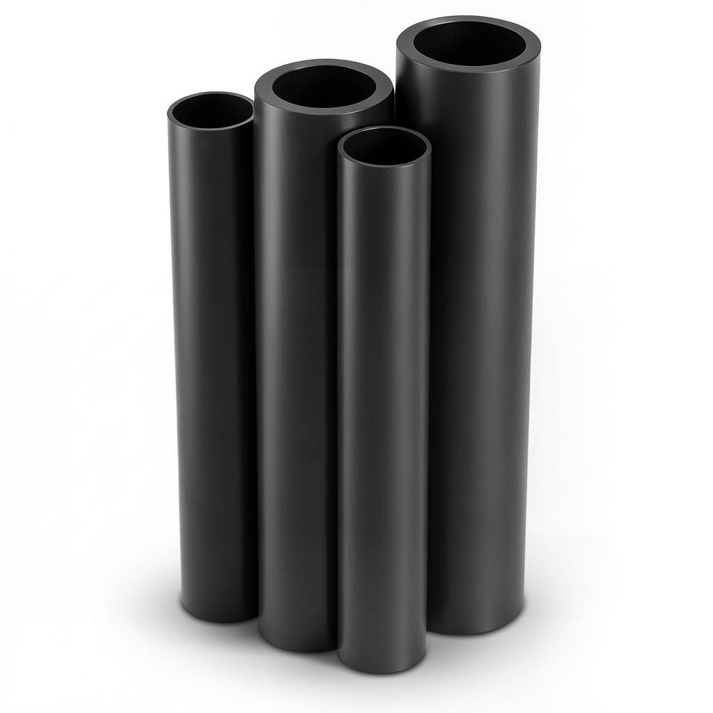 أنابيب HDPE PE 80 ضغط 10 بار قطر خارجي 1400 مم سمك 102.9 مم لون أسود