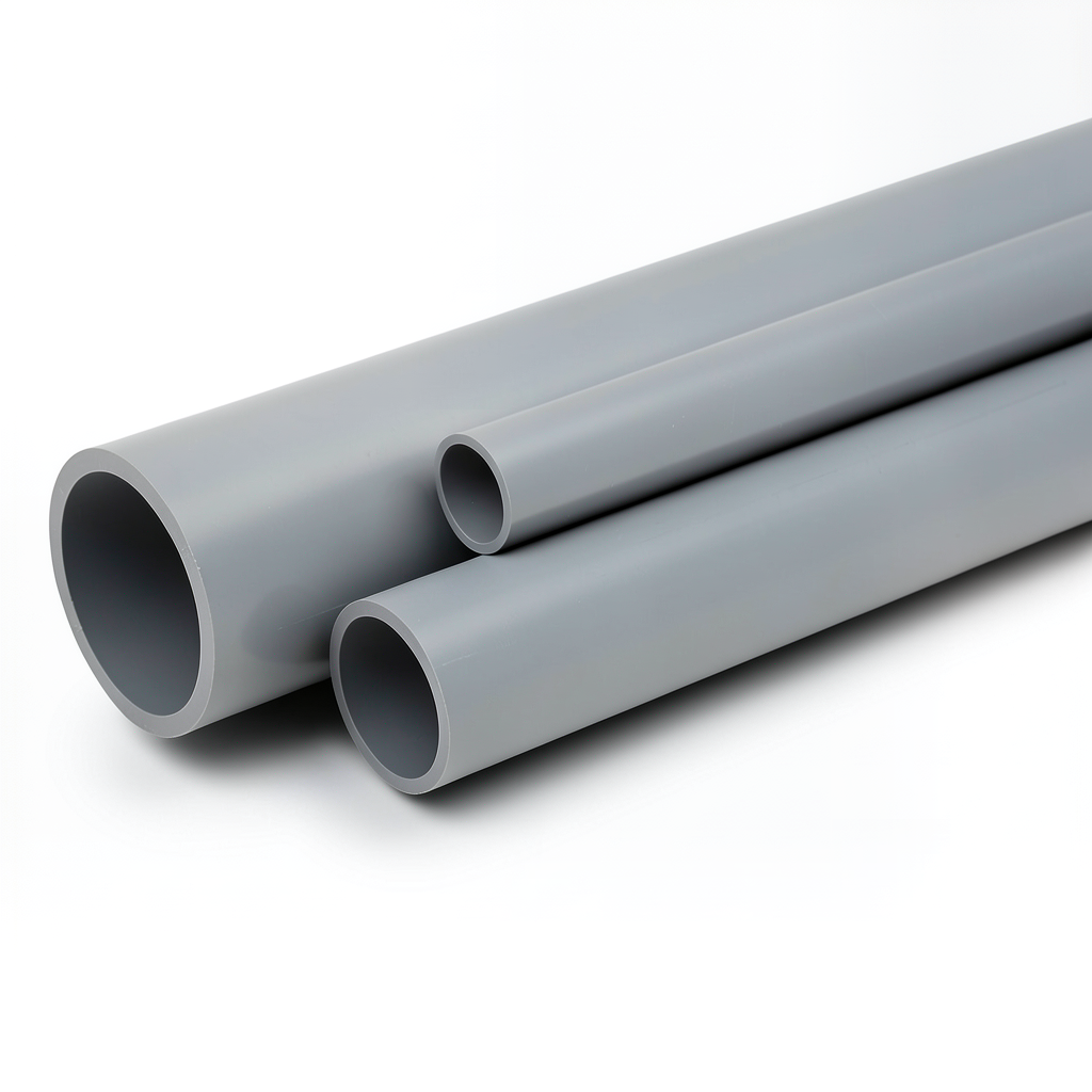مواسير UPVC جدول 80 مقاس 1 1/2 إنش سمك 5.08 مم لون رمادي