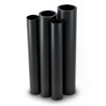 HDPE Pipes PE 80 Pressure 10 Bar 1600 mm OD Thickness 117.6 mm Black