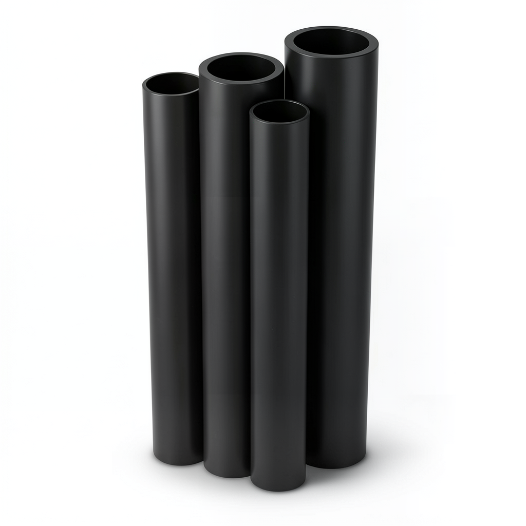 HDPE Pipes PE 80 Pressure 12.5 Bar Outside Diameter 630 mm Thickness 57.2 mm Black