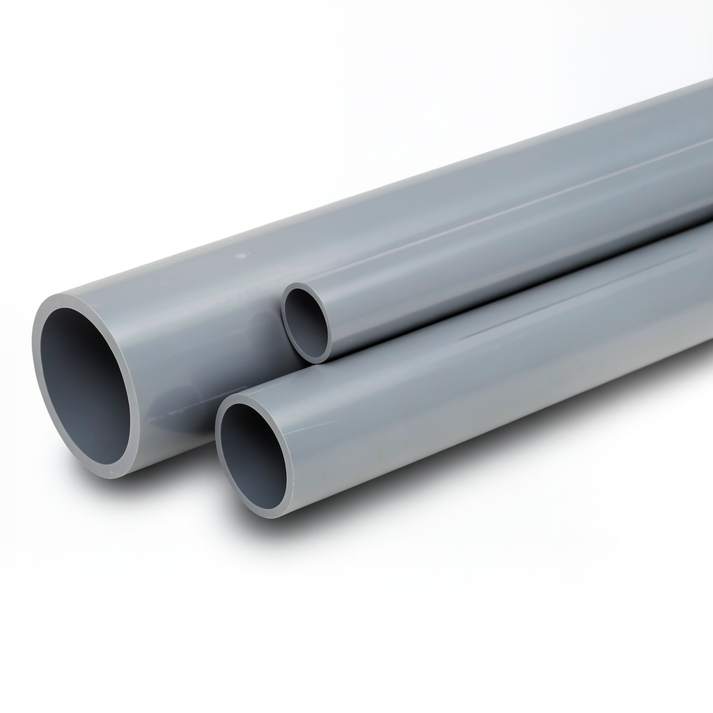 مواسير UPVC الوطني جدول 80 مقاس 2 1/2 إنش سمك 7.01 مم لون رمادي