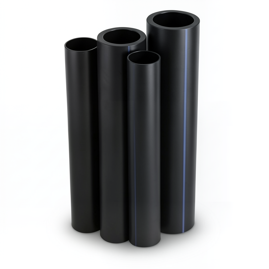 أنابيب HDPE PE 80 ضغط 12.5 بار قطر خارجي 900 مم سمك 81.7 مم لون أسود