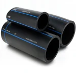 SPS HDPE Pipe PE 100 Pressure 6 Bar Outside Diameter 125 mm Thickness 4.8 mm Black Color