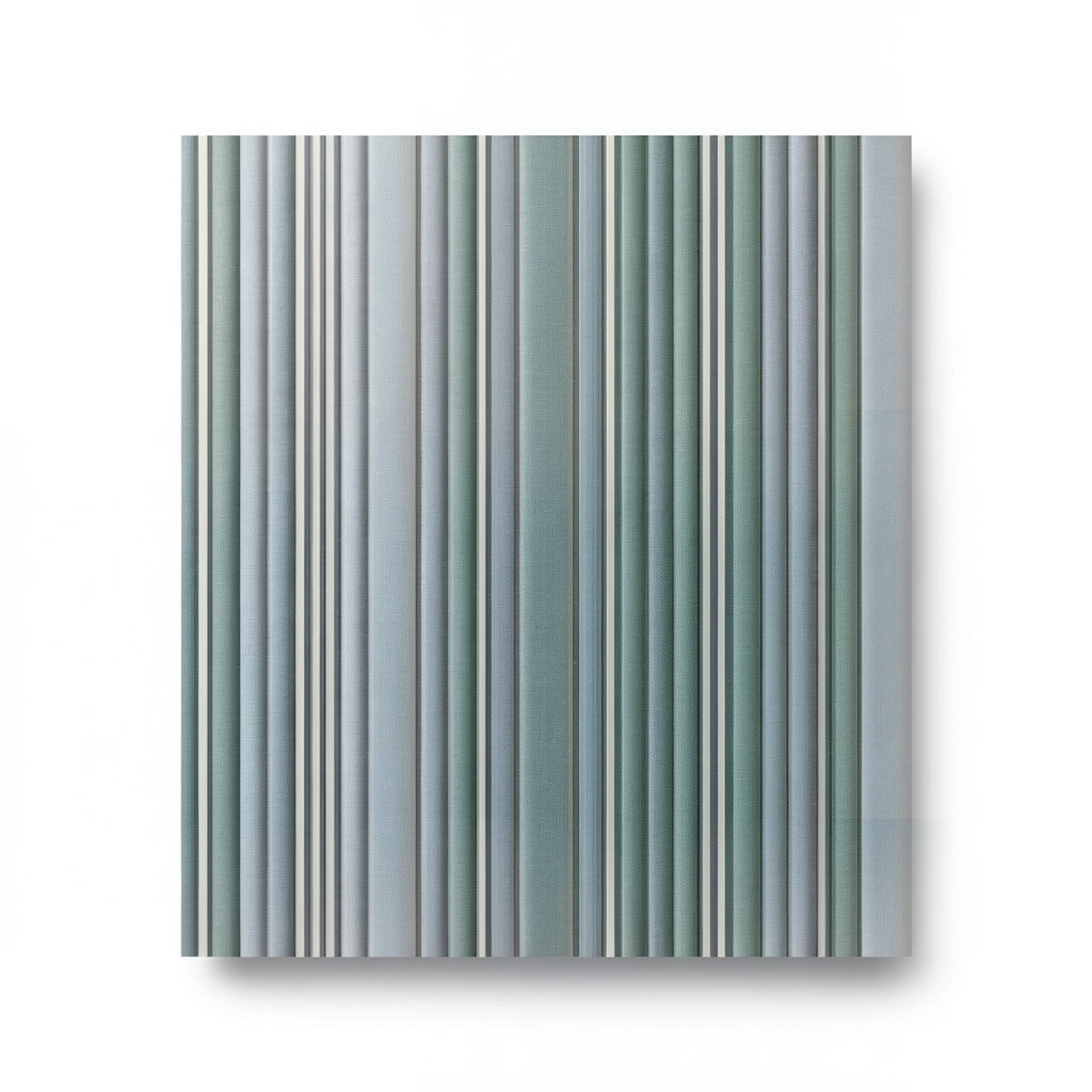 Italian Striped Wallpaper 10m×1.06m Gray to Green, Model Z21811