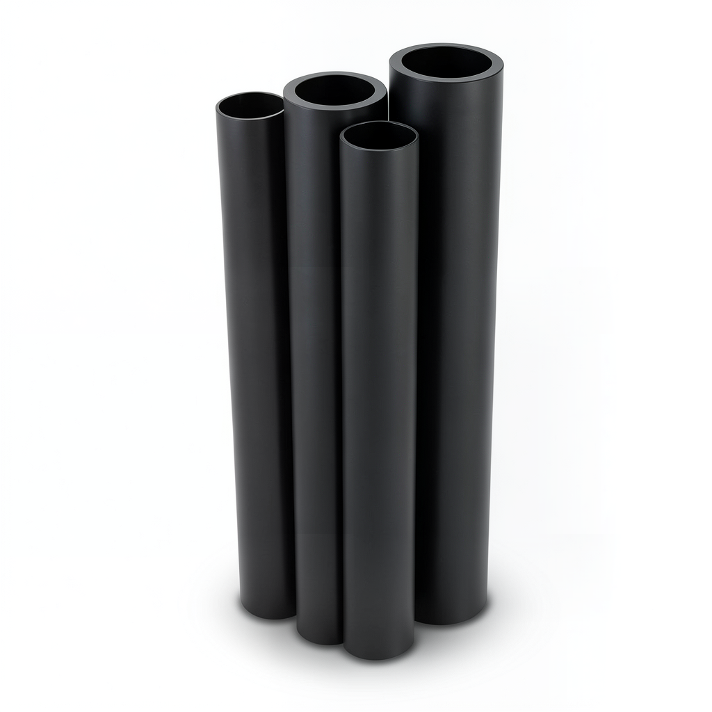 أنابيب HDPE PE 80 ضغط 12.5 بار قطر خارجي 630 مم سمك 57.2 مم لون أسود