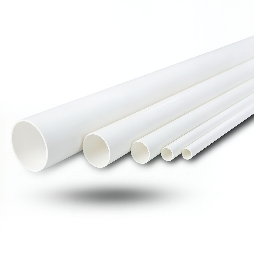 مواسير UPVC ضغط 21.7 بار مقاس 2 إنش سمك 4.47 مم لون أبيض