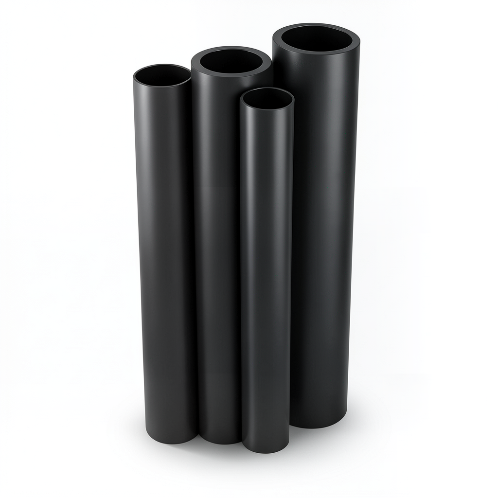 أنابيب HDPE PE 80 ضغط 12.5 بار قطر خارجي 710 مم سمك 64.5 مم أسود