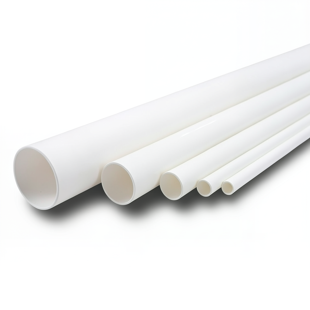 مواسير UPVC ضغط 21.7 بار مقاس 4 إنش سمك 8.46 مم لون أبيض