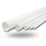 مواسير UPVC ضغط 21.7 بار مقاس 6 إنش سمك 12.47 مم لون أبيض