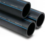 مواسير HDPE انظمة الأنابيب السعودى PE 100 ضغط 6 بار قطر خارجي 140 مم سمك 5.4 مم لون اسود