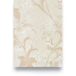 Floral Wall Covering 10m x 1.06m Light Beige, Model 5847