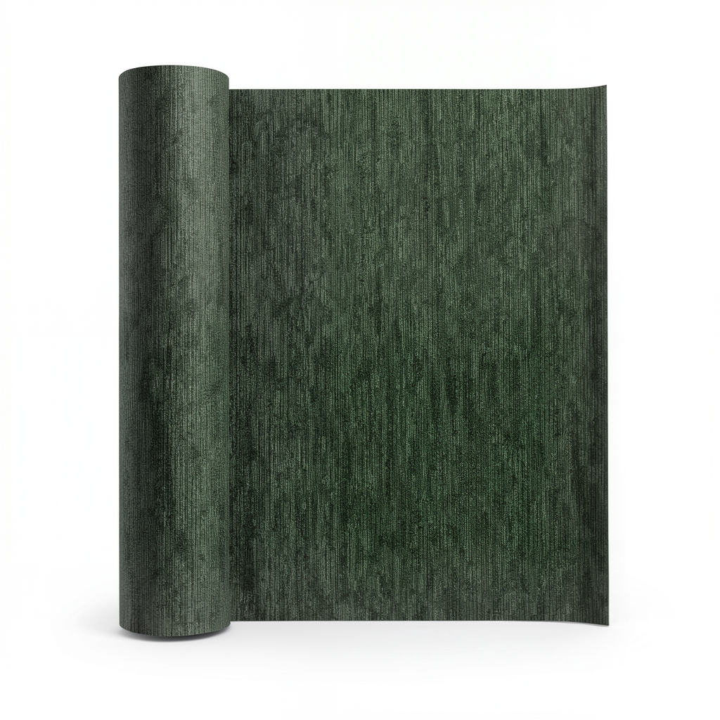 Patterned Wallpaper 10m x 1.06m, Dark Green Color, Model Z21830