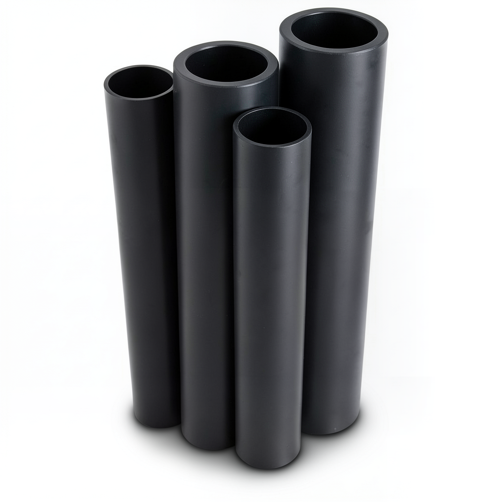 مواسير HDPE PE 63 ضغط 6 بار قطر خارجي 900 مم سمك 51 مم لون أسود