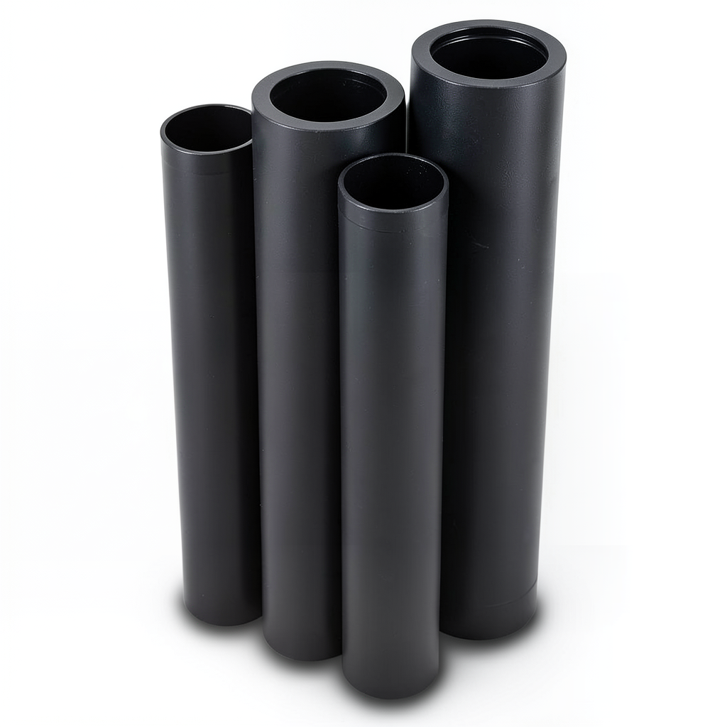 أنابيب HDPE PE 63 ضغط 10 بار قطر 140 مم سمك 12.7 مم لون أسود