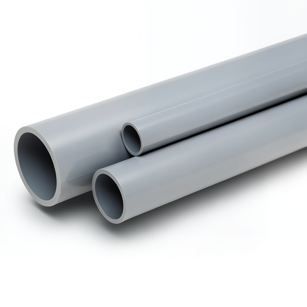 مواسير UPVC الوطني جدول 80 مقاس 1 1/4 إنش سمك 4.85 مم لون رمادي