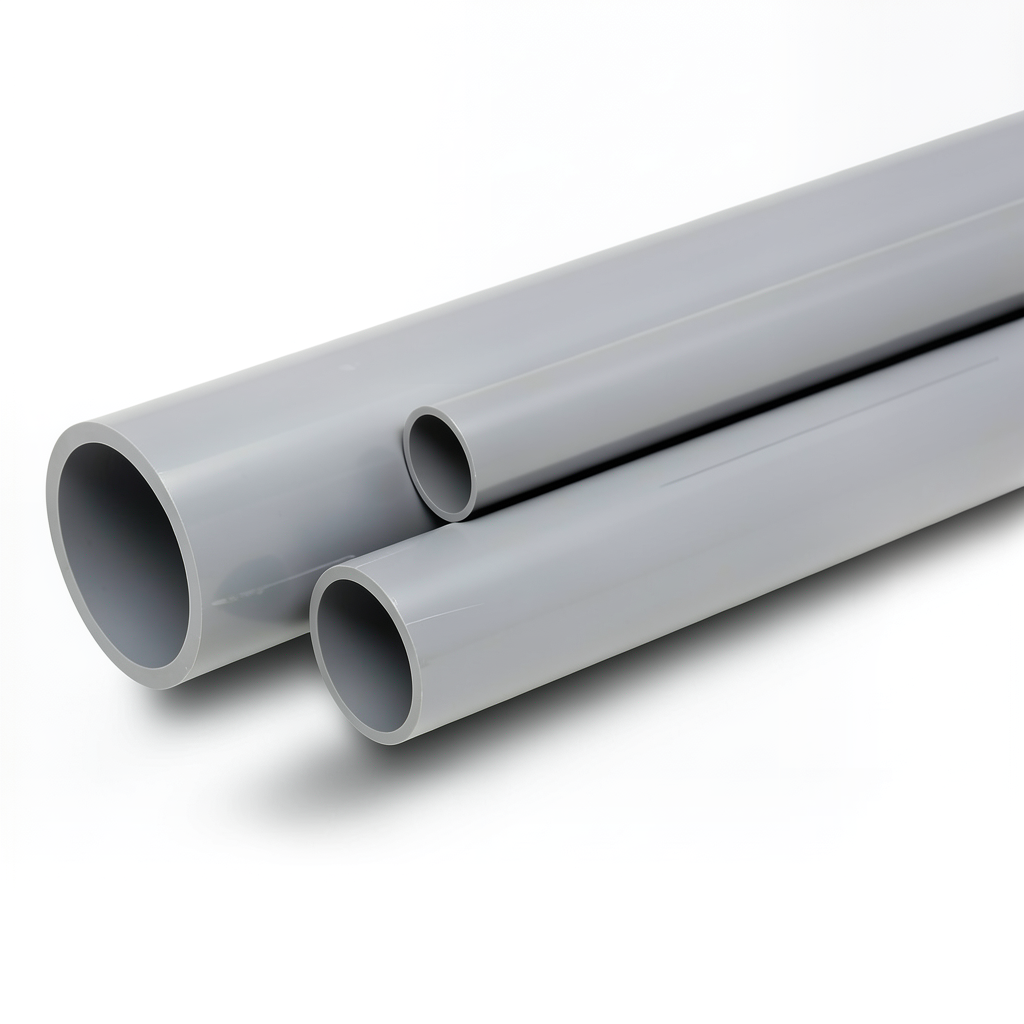 UPVC Pipes Schedule 80 Size 1 1/2 inch Thickness 5.08 mm Gray