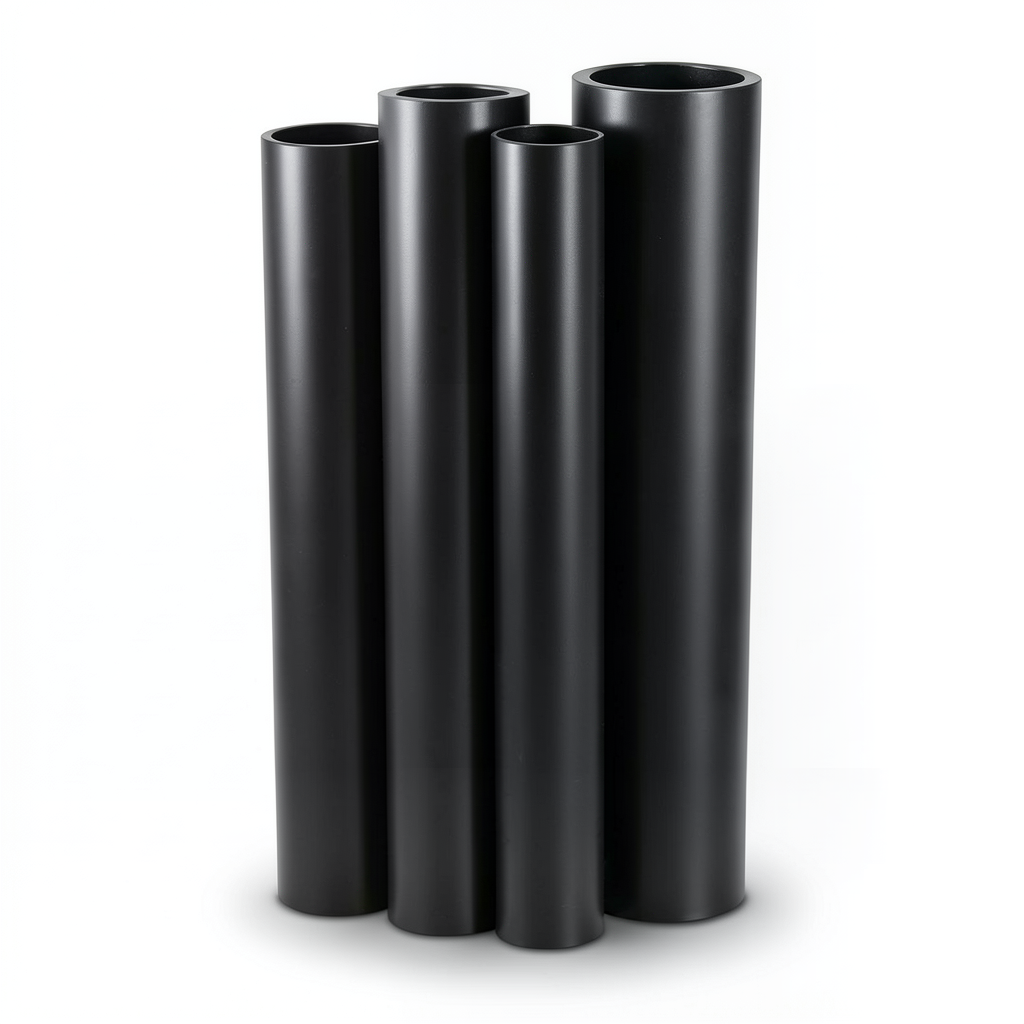 أنابيب HDPE PE 63 ضغط 10 بار قطر 160 مم سمك 14.6 مم لون أسود