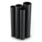 أنابيب HDPE بولي ايثيلين عالي الكثافة PE 63 ضغط 10 بار قطر 180 مم سمك 16.4 مم لون أسود