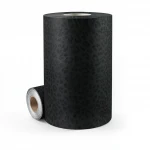 Italian Wall Covering, Black Color, Patterned Design, Roll Length 10 m, Model Z80042