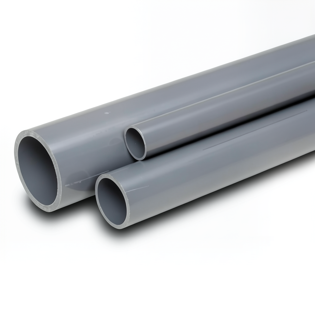 مواسير UPVC الوطني جدول 80 مقاس 3 إنش سمك 7.62 مم لون رمادي