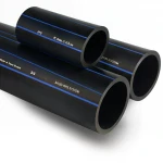 أنابيب HDPE السعودي PE 100 ضغط 10 بار قطر خارجي 225 مم سمك 13.4 مم لون اسود