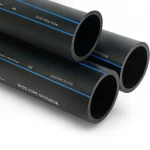 أنابيب HDPE السعودي PE 100 ضغط 16 بار قطر خارجي 160 مم سمك 14.6 مم لون اسود