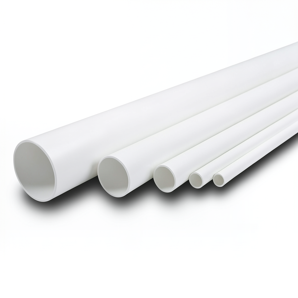 مواسير UPVC ضغط 21.7 بار مقاس 2 إنش سمك 4.47 مم لون أبيض