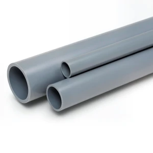 مواسير UPVC جدول 80 مقاس 1 إنش سمك 4.55 مم لون رمادي