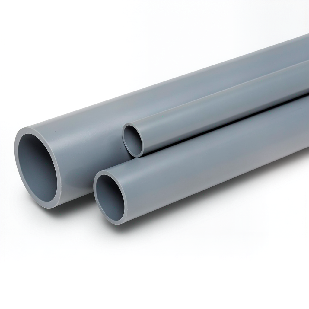 UPVC Pipes Schedule 80 1 inch Size 4.55 mm Thickness Gray