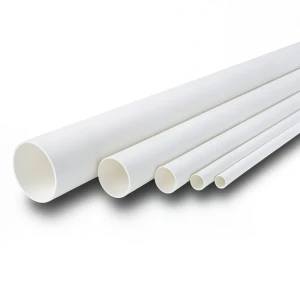 مواسير UPVC ضغط 21.7 بار مقاس 6 إنش سمك 12.47 مم لون أبيض