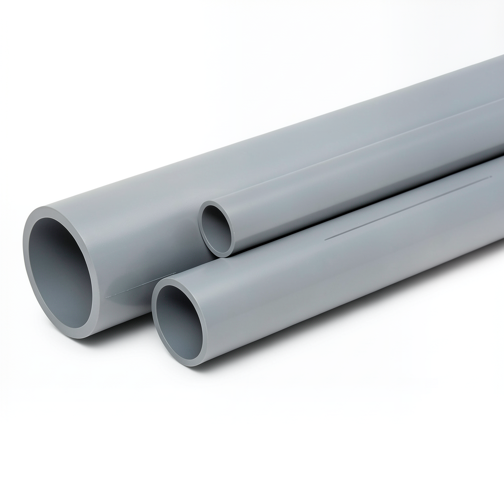 مواسير UPVC جدول 80 مقاس 1 1/2 إنش سمك 5.08 مم لون رمادي