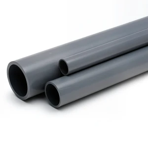 مواسير UPVC ضغط اسمي 12 بار مقاس ¼ 1 إنش سمك 2.2 مم لون رمادي غامق