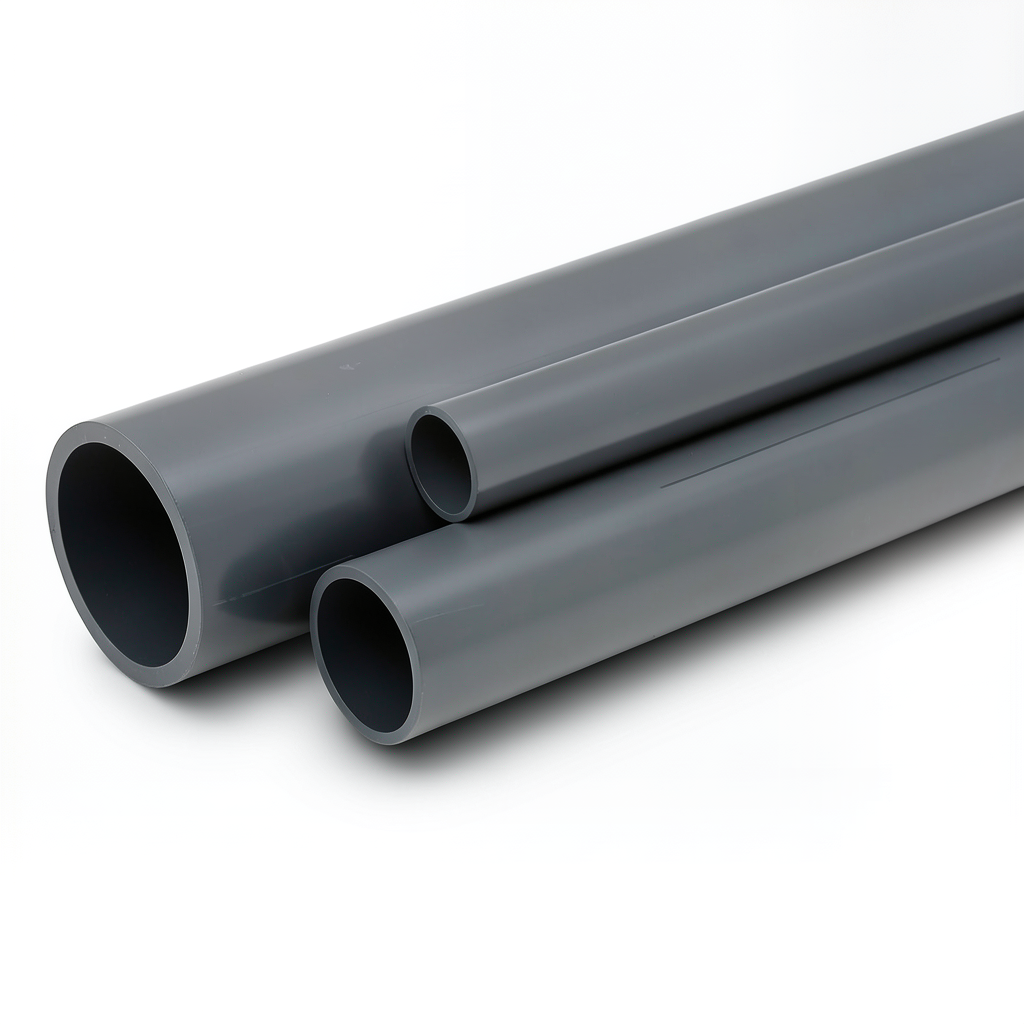 UPVC Pipes Nominal Pressure 15 Bar Size 3/8 inch Thickness 1.5 mm Dark Gray