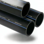 أنابيب HDPE السعودي PE 100 ضغط 6 بار قطر خارجي 250 مم سمك 9.6 مم لون اسود