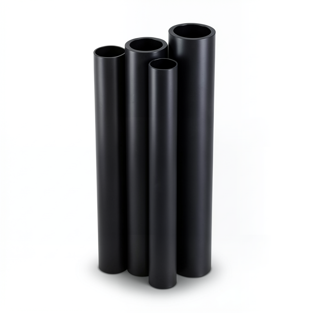 مواسير HDPE PE 63 ضغط 6 بار قطر خارجي 630 مم سمك 35.7 مم أسود