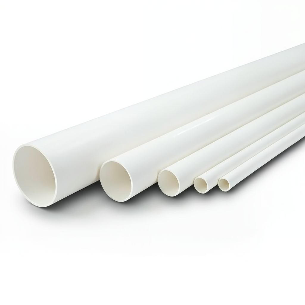 مواسير UPVC ضغط 21.7 بار مقاس 4 إنش سمك 8.46 مم لون أبيض