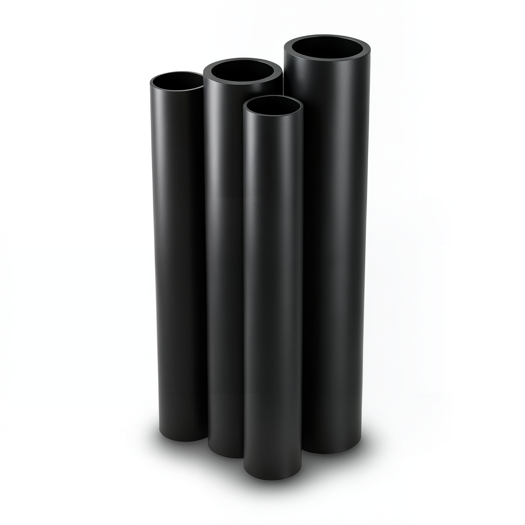 مواسير HDPE PE 63 ضغط 6 بار قطر خارجي 900 مم سمك 51 مم لون أسود