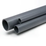 مواسير UPVC ضغط اسمي 12 بار مقاس ¼ 1 إنش سمك 2.2 مم لون رمادي غامق