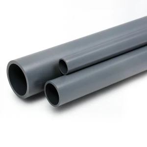 مواسير UPVC ضغط 12 بار مقاس ½ 1 إنش سمك 2.5 مم لون رمادي غامق