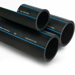 أنابيب HDPE السعودي  PE 100 ضغط 16 بار قطر خارجي 200 مم سمك 18.2 مم لون اسود