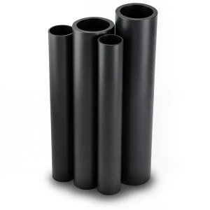 أنابيب HDPE PE 63 ضغط 10 بار قطر 140 مم سمك 12.7 مم لون أسود