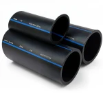 أنابيب HDPE السعودي PE 100 ضغط 6 بار قطر خارجي 250 مم سمك 9.6 مم لون اسود