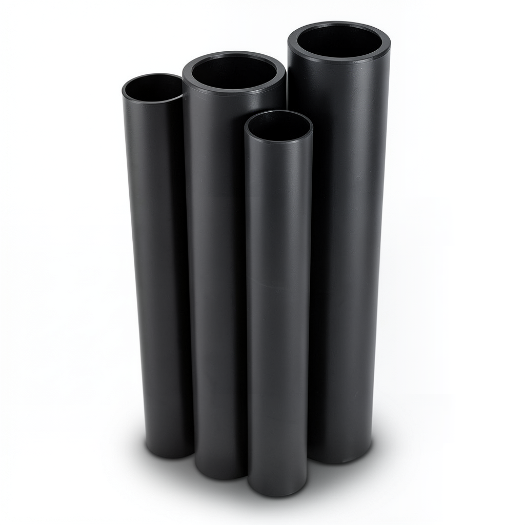 HDPE Pipes PE 63 Pressure 6 Bar Outside Diameter 630 mm Thickness 35.7 mm Black