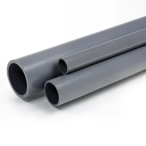 مواسير UPVC ضغط 15 بار مقاس ¼ 1 إنش سمك 2.7 مم لون رمادي غامق