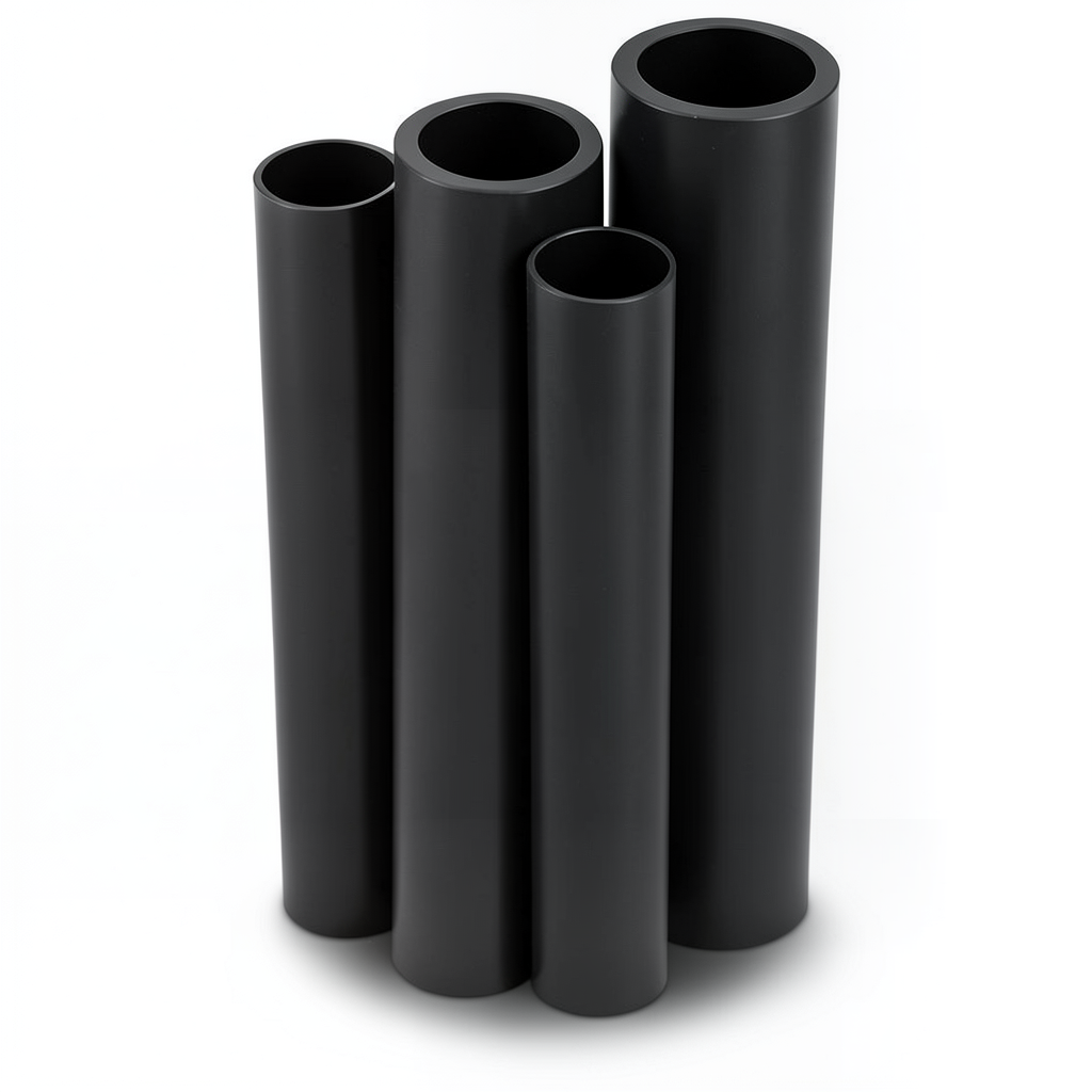 أنابيب HDPE PE 63 ضغط 10 بار قطر 160 مم سمك 14.6 مم لون أسود